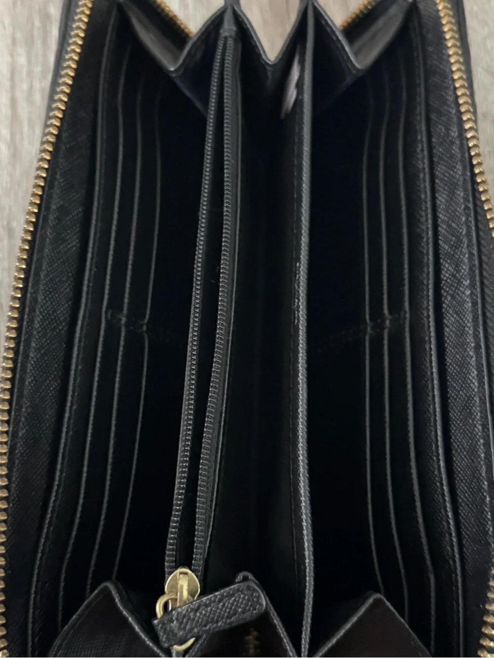 Coach Black Quilted Leather Zip Clutch
